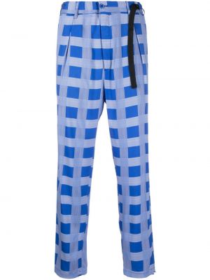 Pantaloni în carouri cu imagine 4sdesigns albastru