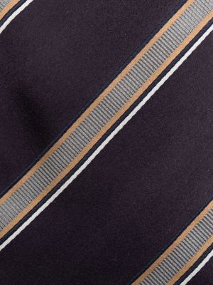 Žakárová pruhovaná hedvábná kravata Brunello Cucinelli