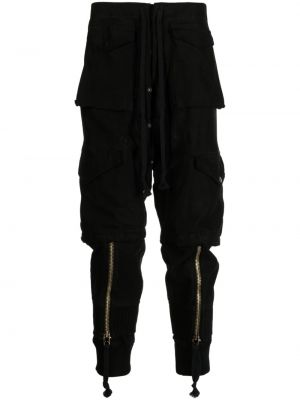 Карго панталони с цип Greg Lauren черно