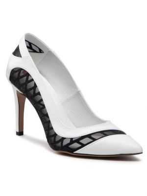 Полуотворени обувки с ток Maccioni бяло