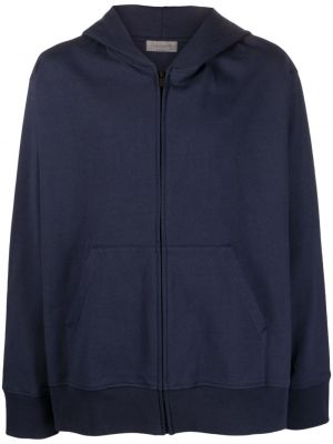 Hoodie med dragkedja Yohji Yamamoto blå