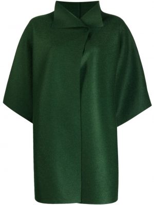 Vlněný kabát Harris Wharf London zelený
