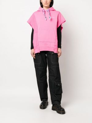 Ärmelloser hoodie aus baumwoll Khrisjoy pink