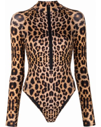 Traje leopardo Noire Swimwear marrón