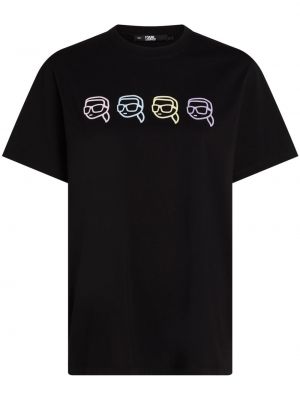 T-shirt en coton Karl Lagerfeld noir