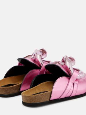 Kožne papuče Jw Anderson ružičasta