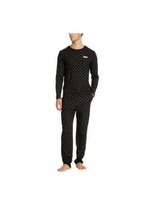 Gepunktete pyjama mit print Moschino schwarz