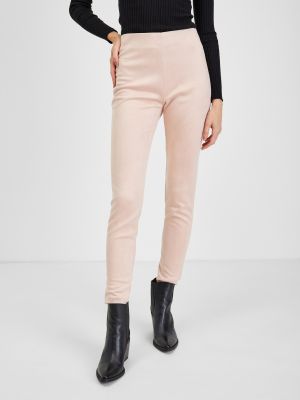 Semišové kalhoty Orsay růžové