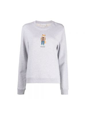Sweatshirt mit print Maison Kitsuné grau