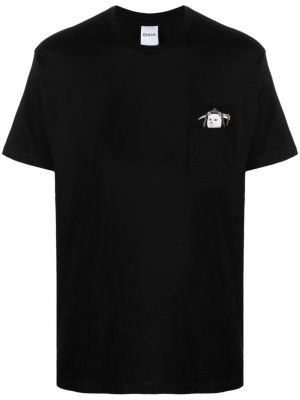 Памучна тениска Ripndip черно