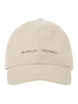 Cap mit stickerei Brunello Cucinelli beige