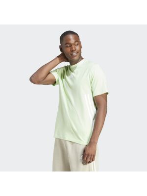 Camiseta deportiva a rayas Adidas verde