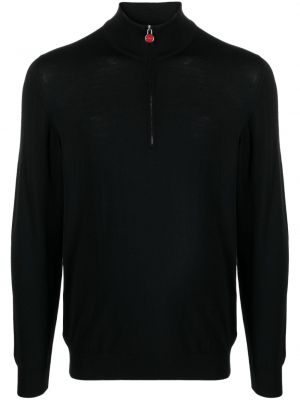 Вълнен пуловер Kiton черно