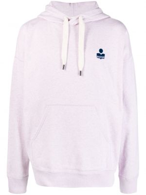 Hoodie med broderi Marant rosa