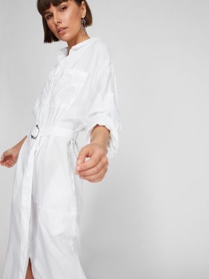 Белое льняное платье-рубашка Prpy