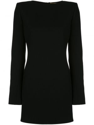 Mini vestido con la espalda descubierta con lazo Saint Laurent negro