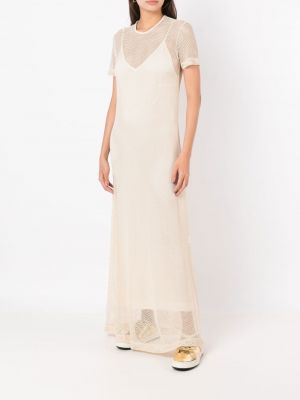 Sukienka midi z siateczką Osklen biała