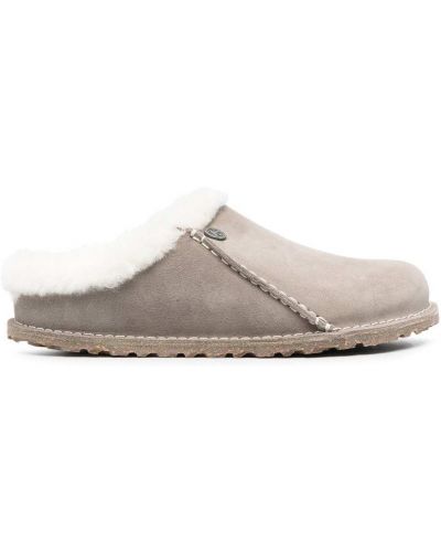Papuci tip mules chunky Birkenstock gri