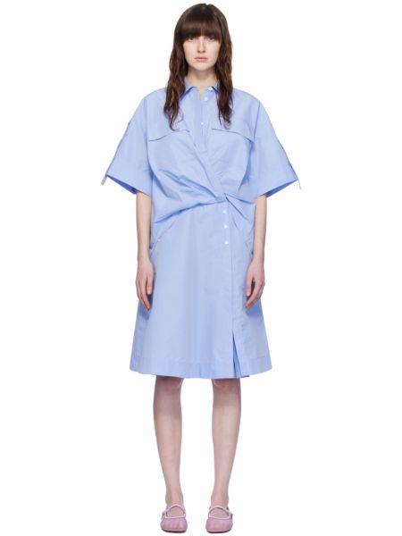 Синее многослойное мини-платье Phillip Lim