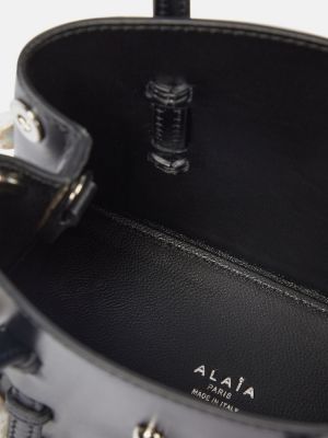 Kožená crossbody kabelka Alaã¯a čierna