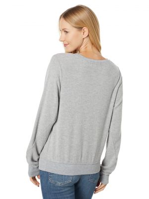 Пуловер свободного кроя Wildfox серый