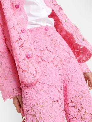 Pitsist laia lõikega kõrge vöökohaga sirged püksid Dolce&gabbana roosa
