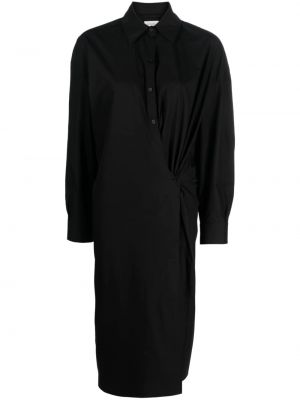 Памучна рокля Lemaire черно