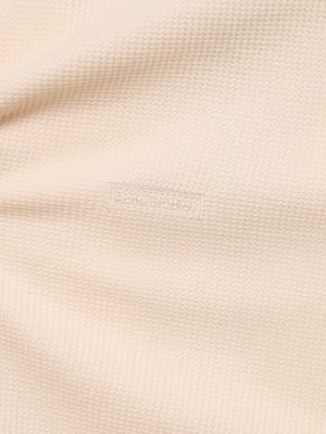 T-shirt en coton avec manches courtes en jersey Acne Studios beige