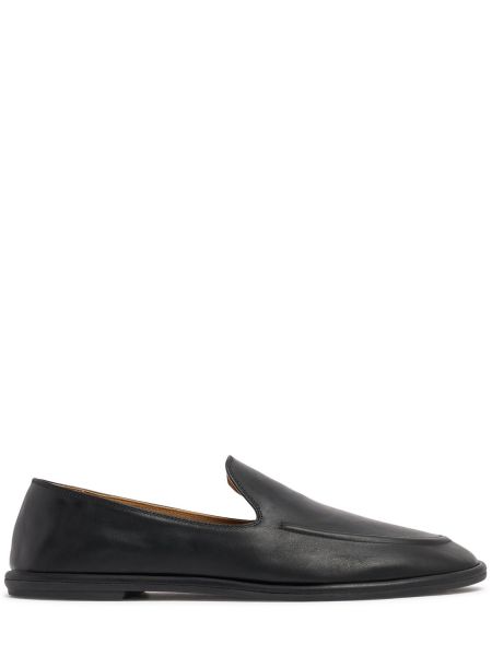 Skinn loafers The Row svart