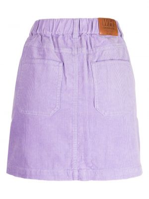 Bavlněné manšestrové mini sukně :chocoolate fialové