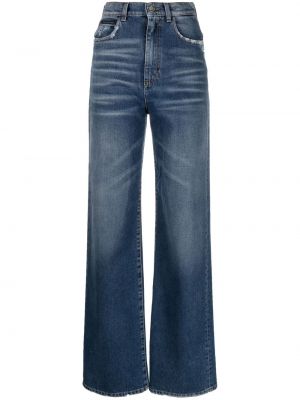 Rovné kalhoty Philipp Plein modré