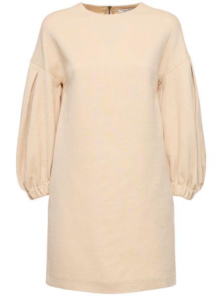 Mini vestido de algodón de tela jersey Max Mara beige
