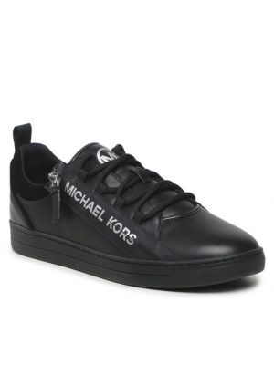 Sneakerși cu șireturi cu fermoar din dantelă Michael Michael Kors negru