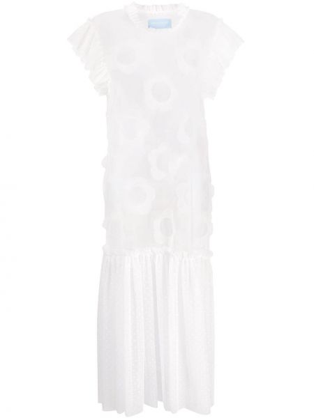 Платье с прозрачными вставками Viktor & Rolf, белое