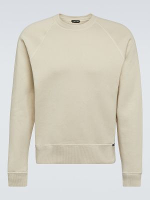 Sweatshirt mit rundhalsausschnitt aus baumwoll Tom Ford beige