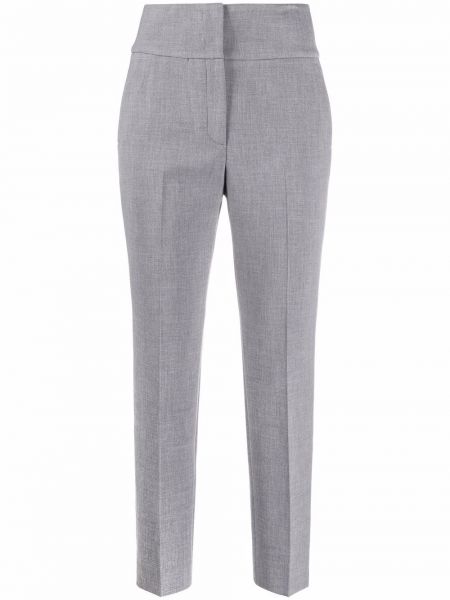 Pantalones de cintura alta slim fit Peserico gris
