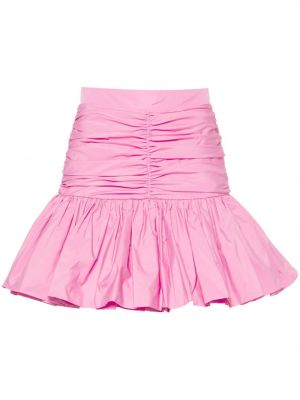 Φούστα mini με βολάν Patou ροζ