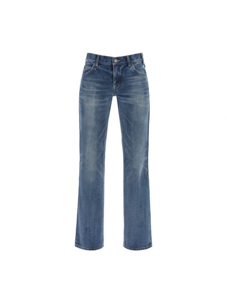 Niebieskie proste jeansy Céline