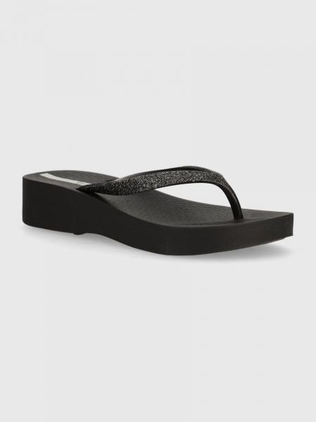 Sandale cu platformă plasă Ipanema negru