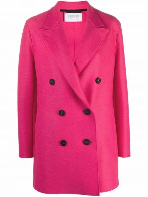 Abrigo de lana Harris Wharf London rosa