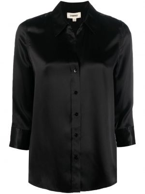 Копринена блуза L'agence черно