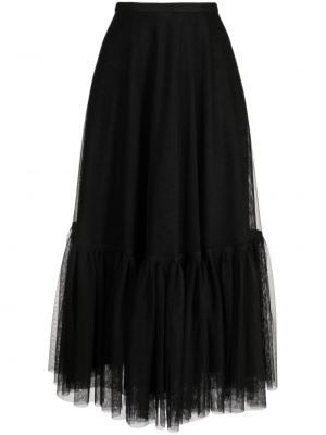 Tylové midi sukně Anouki černé