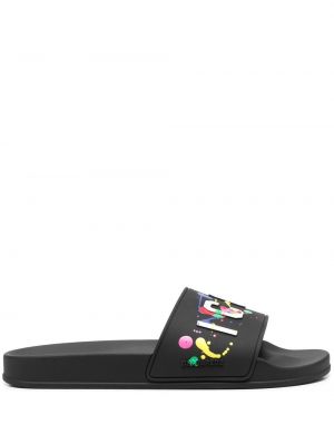 Trykt flip-flops Dsquared2 svart