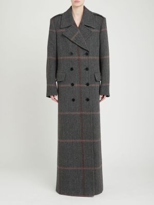 Kostkovaný vlněný kabát Stella Mccartney