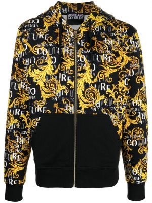 Kapučdžemperis ar rāvējslēdzēju ar apdruku Versace Jeans Couture