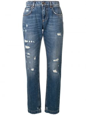Distressed skinny jeans Dolce & Gabbana blau