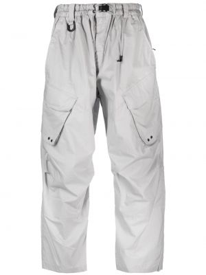 Памучни карго панталони Y-3 сиво