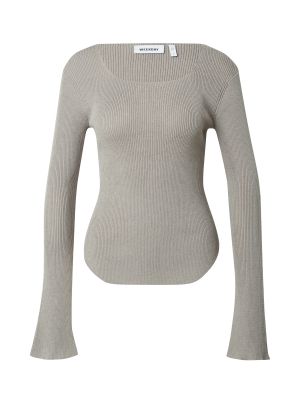 Меланжов пуловер Weekday сиво