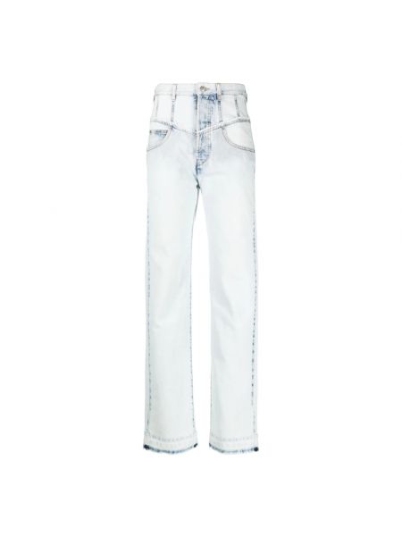 Niebieskie proste jeansy z wysoką talią Isabel Marant