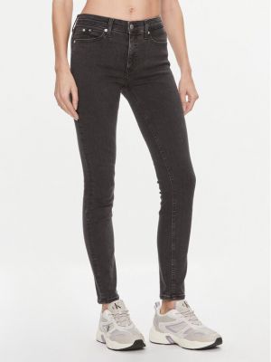 Jeansy skinny Calvin Klein Jeans czarne